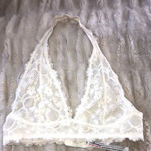 Free People White Lace Bralette